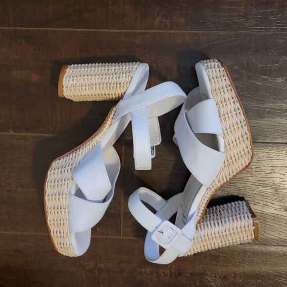 NEW Jeffrey Campbell Whicker Sandals Women 10 Cottagecore Picnic Retro Old Money - Picture 5 of 10